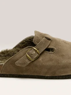 BOSABO Taupe Velours Klompen