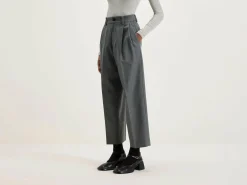 NICHOLSON & NICHOLSON Port Rechte Broek Van Wol