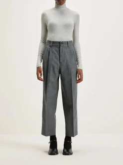 NICHOLSON & NICHOLSON Port Rechte Broek Van Wol