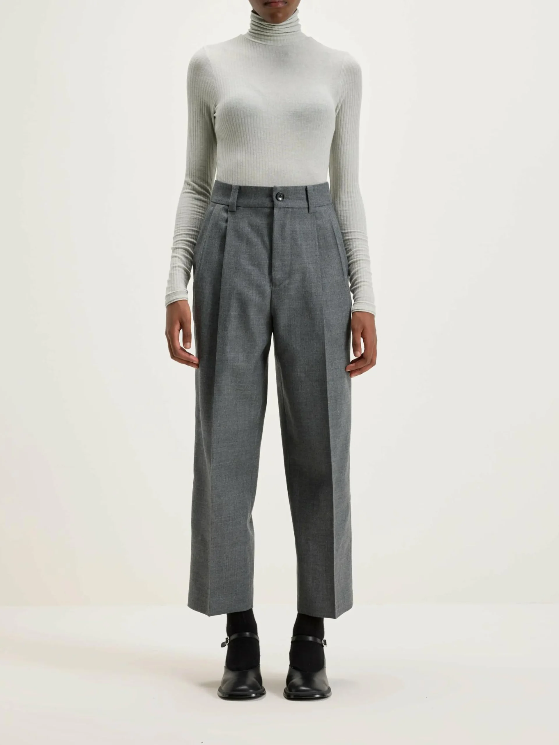 NICHOLSON & NICHOLSON Port Rechte Broek Van Wol