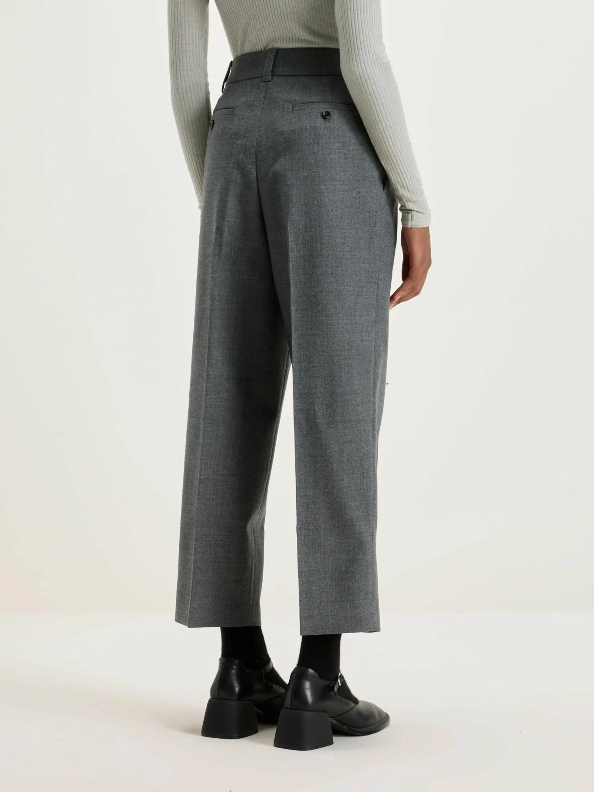 NICHOLSON & NICHOLSON Port Rechte Broek Van Wol