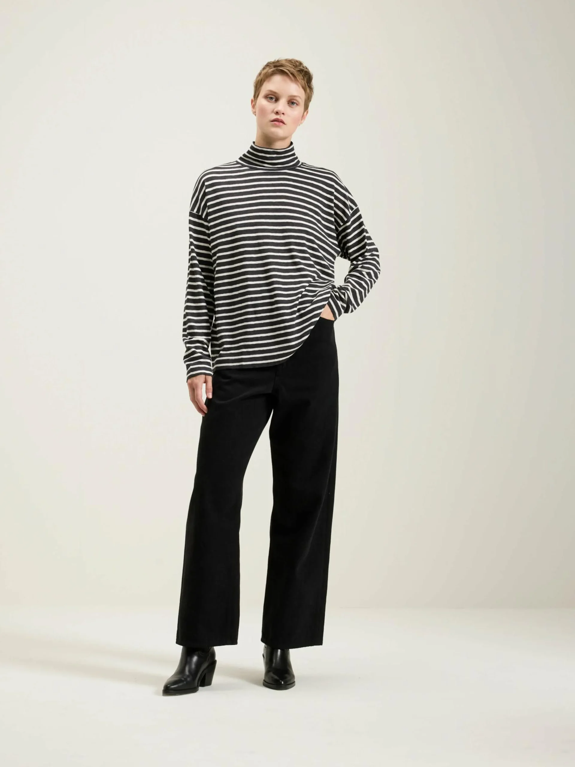 SARAHWEAR Foggy Gestreepte Coltrui T-shirt