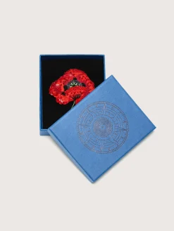TROVELORE Red Poppy Broche